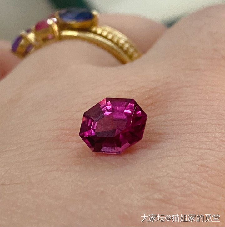 八角型的戒指料_刻面宝石彩色宝石