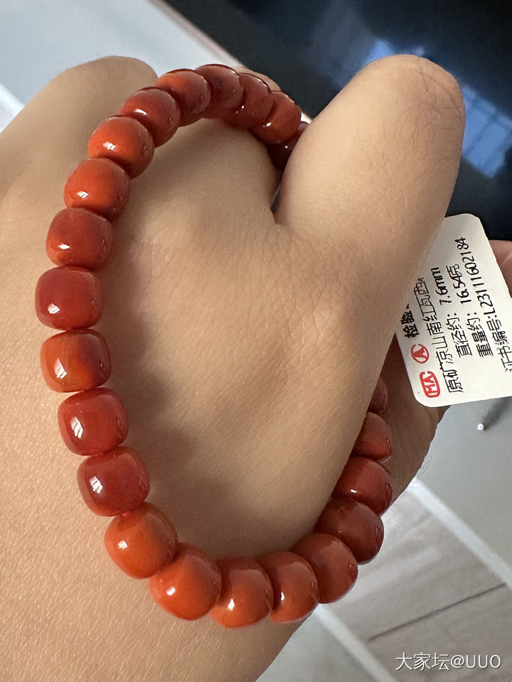 这串应该是真原矿南红了吧_珠串南红
