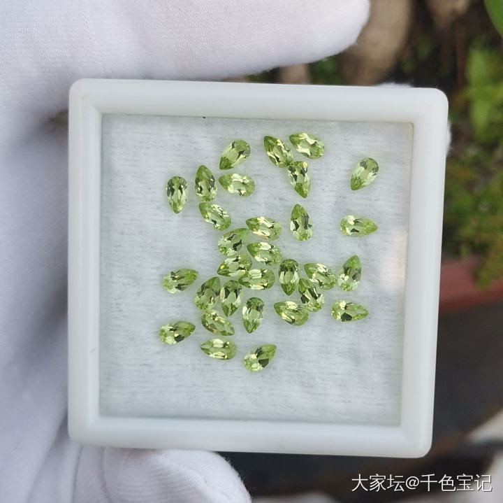 橄榄石水滴形梨形3*5mm_彩色宝石