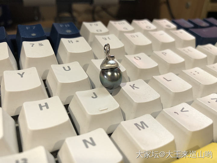 我不信邪，我买了银色松果扣头_珍珠有机宝石