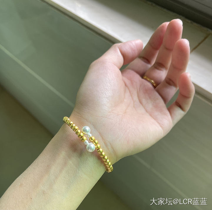 diy一个镯子版的福满年华_串珠金