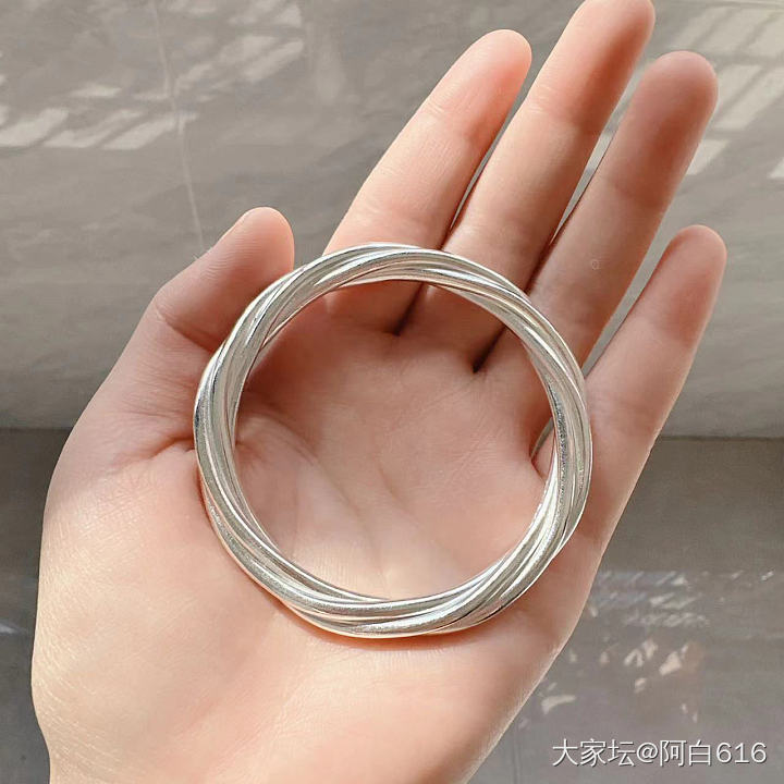 四股麻花也好看啊_手镯银