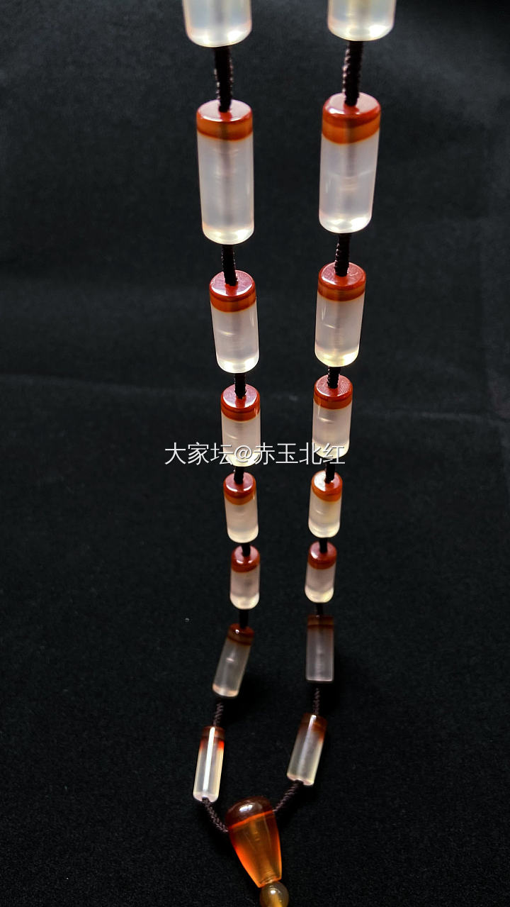 逊克北红长珠项链_玉髓玛瑙