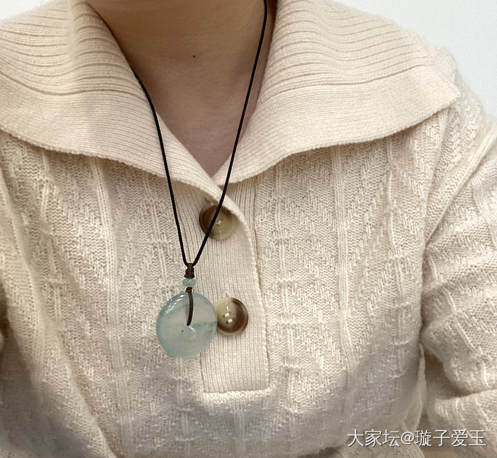 新欢翡翠平安扣 再晒晒_翡翠