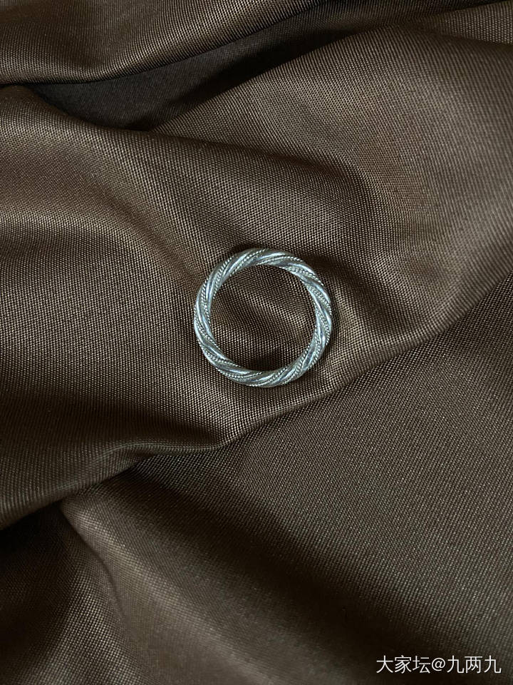 江南雨绞丝戒指_银