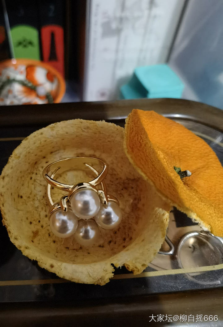 跟风做的橘皮收纳盒🍊_文玩
