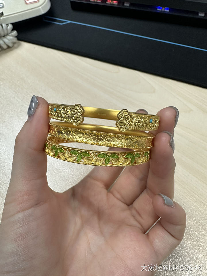 一件成团到了！！_福利社手镯金