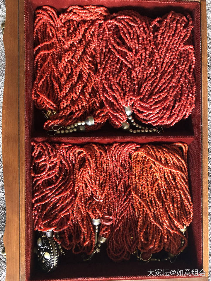 红珊瑚珠串项链_收藏