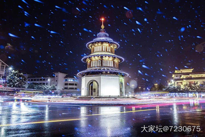 忽见扬州雪,才知是广陵。_景色
