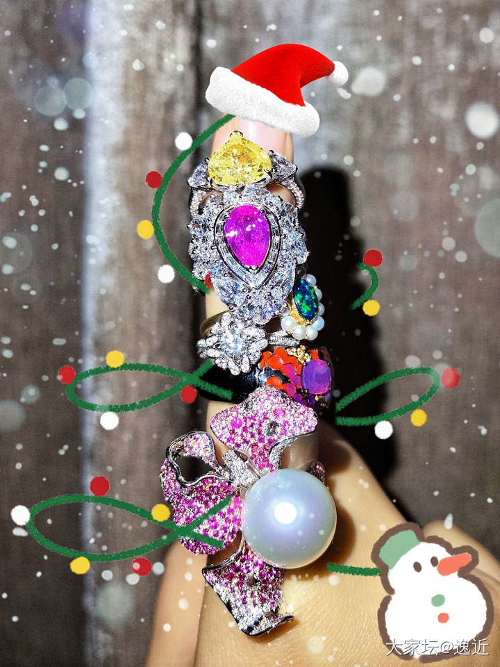 咱也搭不出🎄，咱画一个吧🤣_钻石名贵宝石彩色宝石