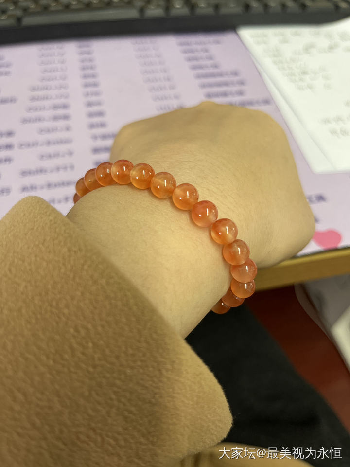 还是喜欢冰粉_珠串南红