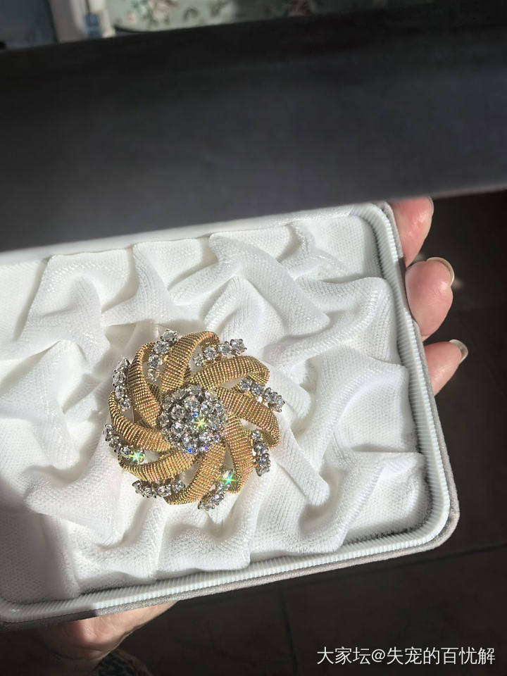 Tiffany 古董18k 钻石胸针_钻石