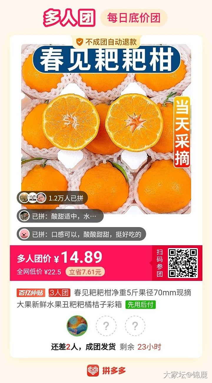 坛友推荐的粑粑柑，果然好吃