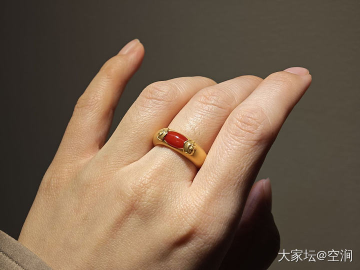 送给婆婆的新年礼物出货啦 婆媳同款珊瑚戒指_珊瑚戒指有机宝石金