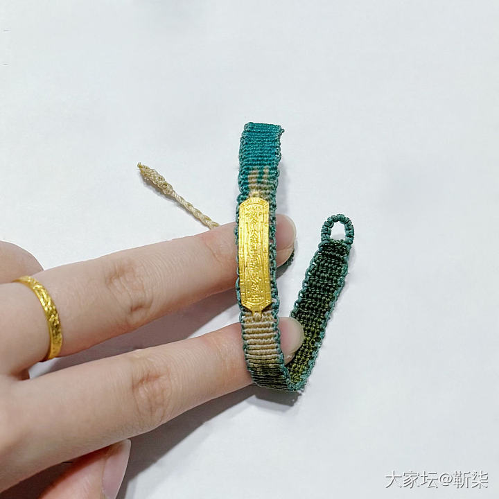 只此青绿太岁牌，终于编好了_编绳金