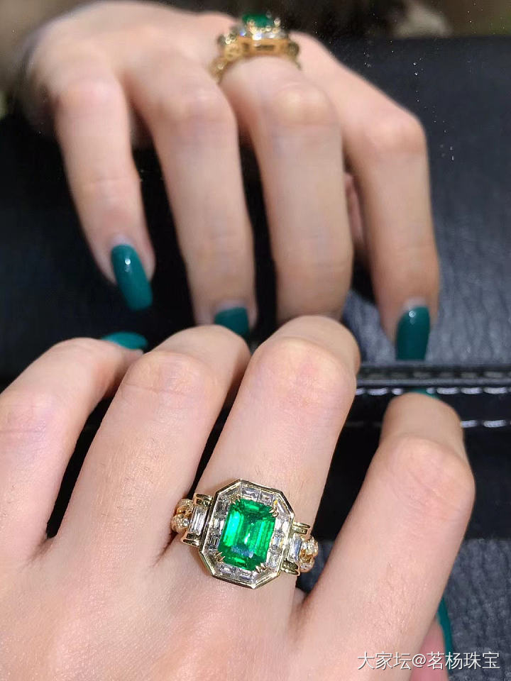 实物超美～祖母绿戒指💍_戒指祖母绿