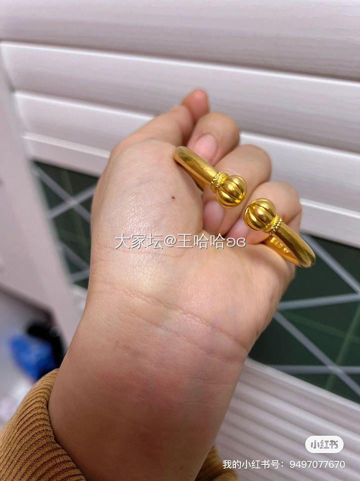 小珍南瓜黄金手镯闲置_金