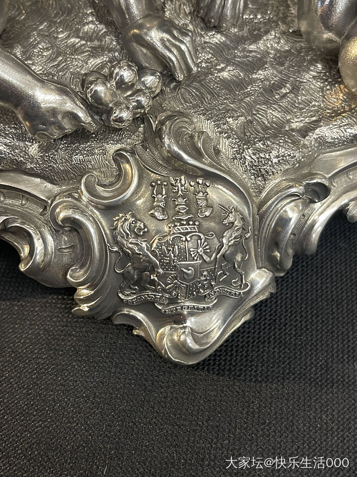 1787年英国古董银器，由著名的银行家族罗斯柴尔德家族收藏的纯银中央银器摆件。_西洋银器