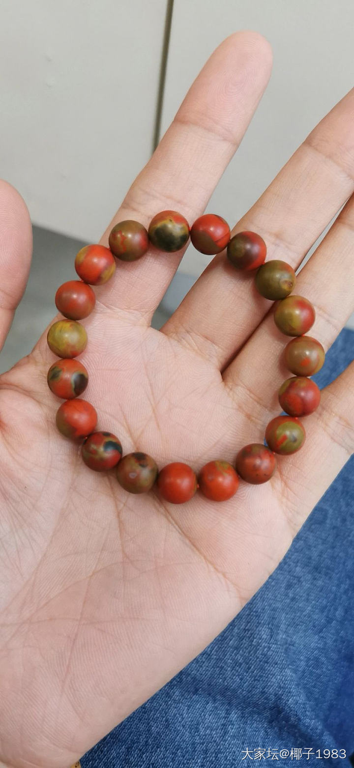 包浆南红单圈_珠串南红