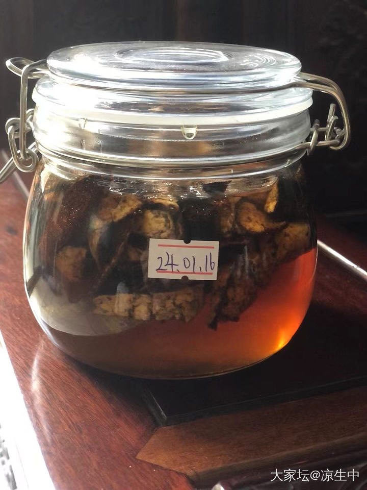 上个月泡的陈皮蜜可以开喝啦~_补品