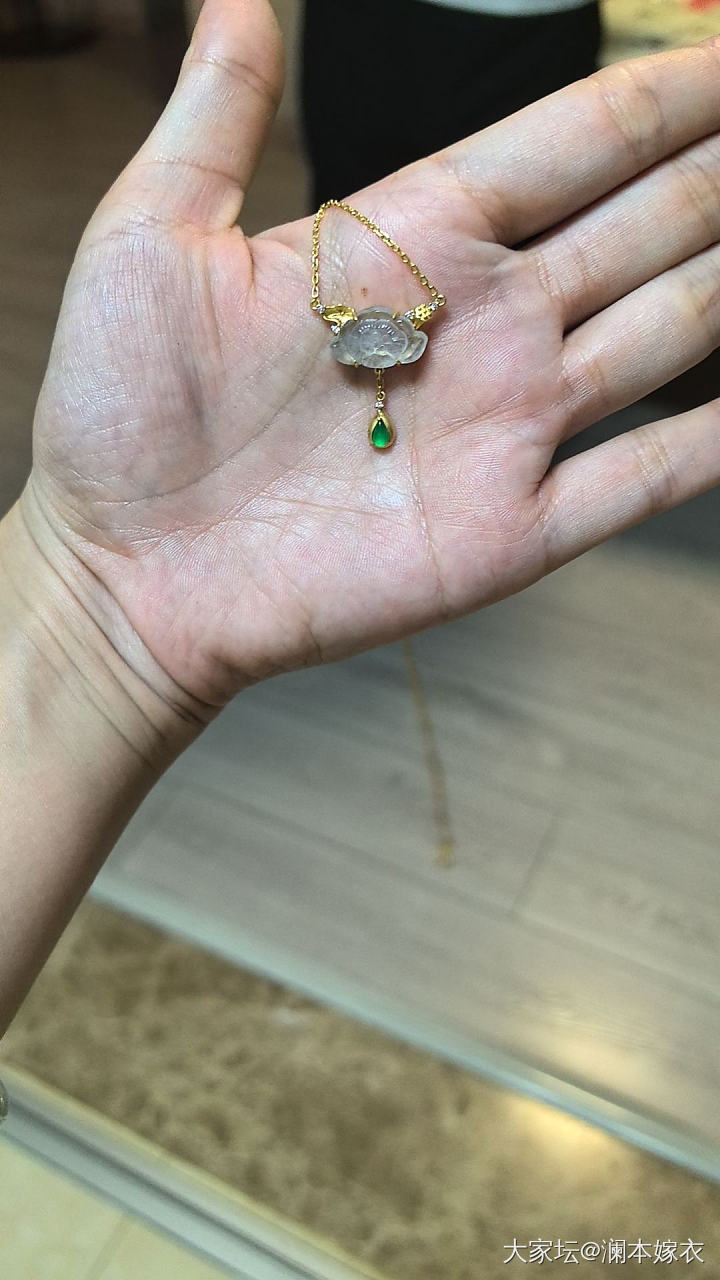 出翠儿家的翡翠莲花项链3600，翠儿家裸石镶嵌手链12000，🐟hz2zx_金