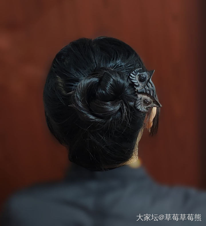紫光檀发簪●虎头簪_簪子木