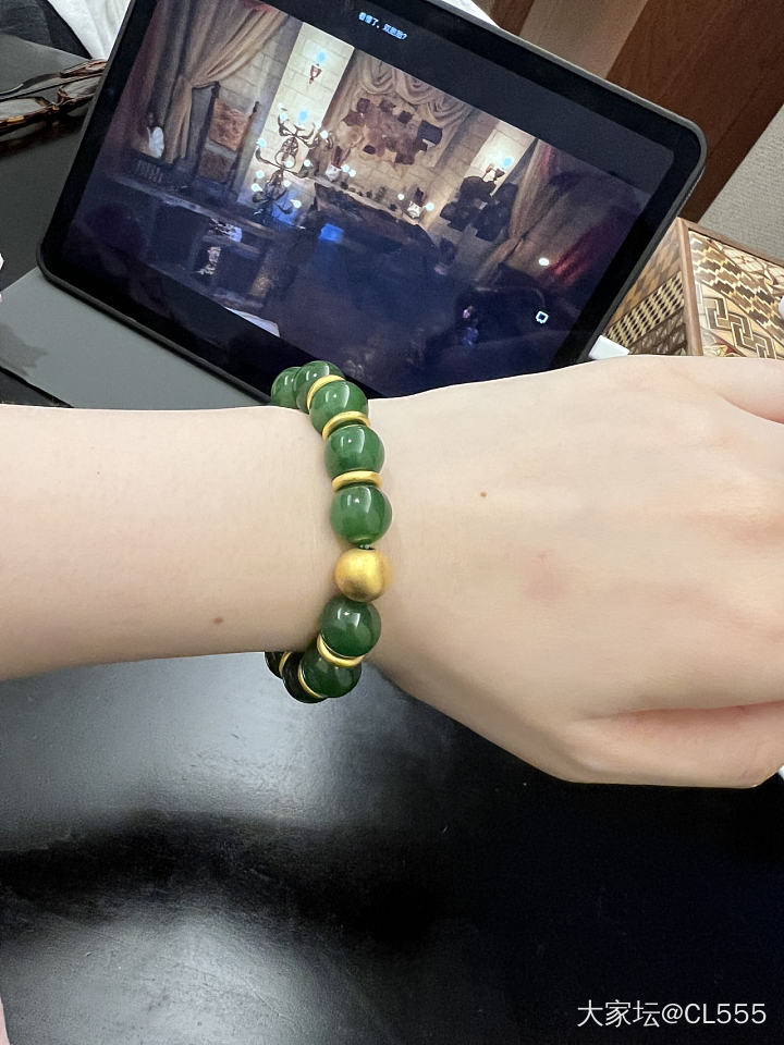 碧玉手串_碧玉金珠串和田玉