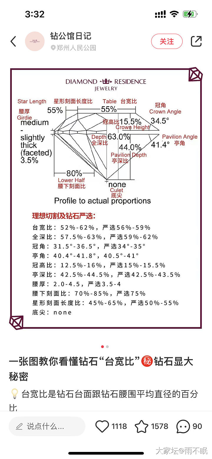 精挑细选的1.5ct爱心培育钻收到啦_培育钻