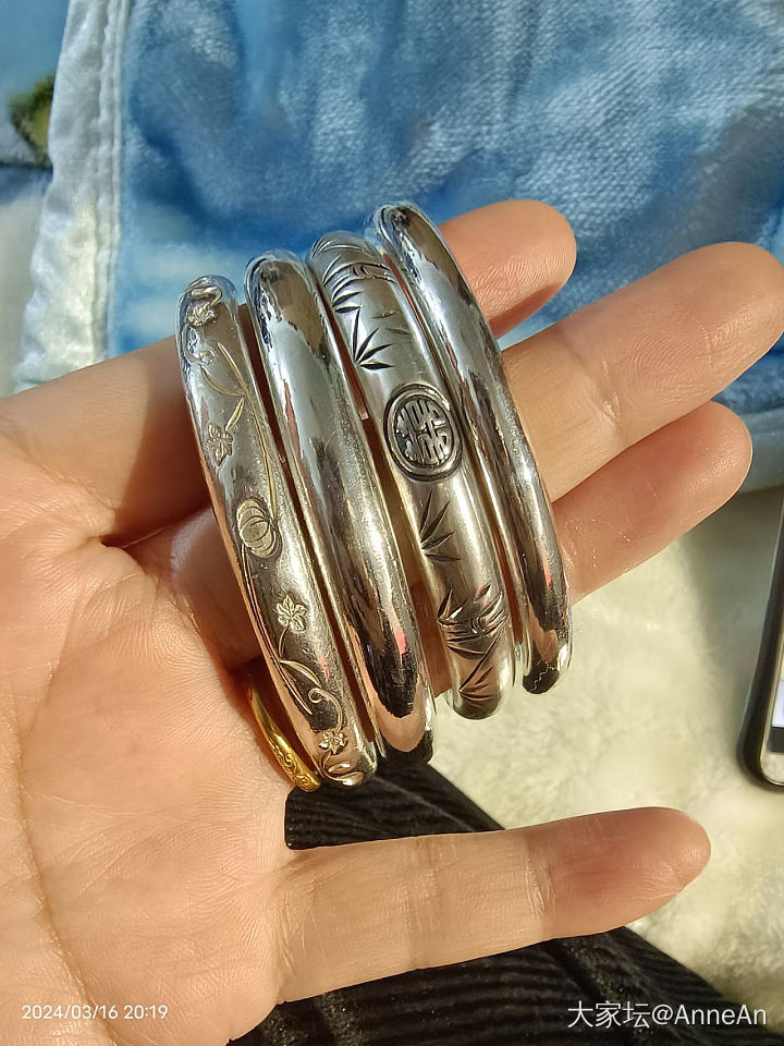 记录贴，银镯_手镯银