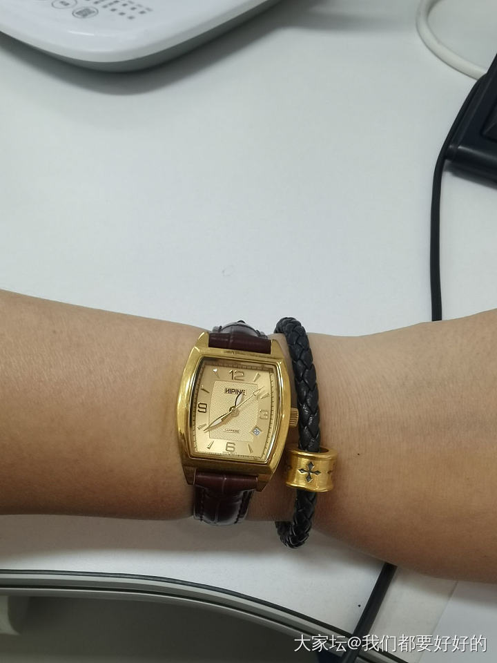 心情不美丽，晒晒坛友左右手_碧玉手镯和田玉
