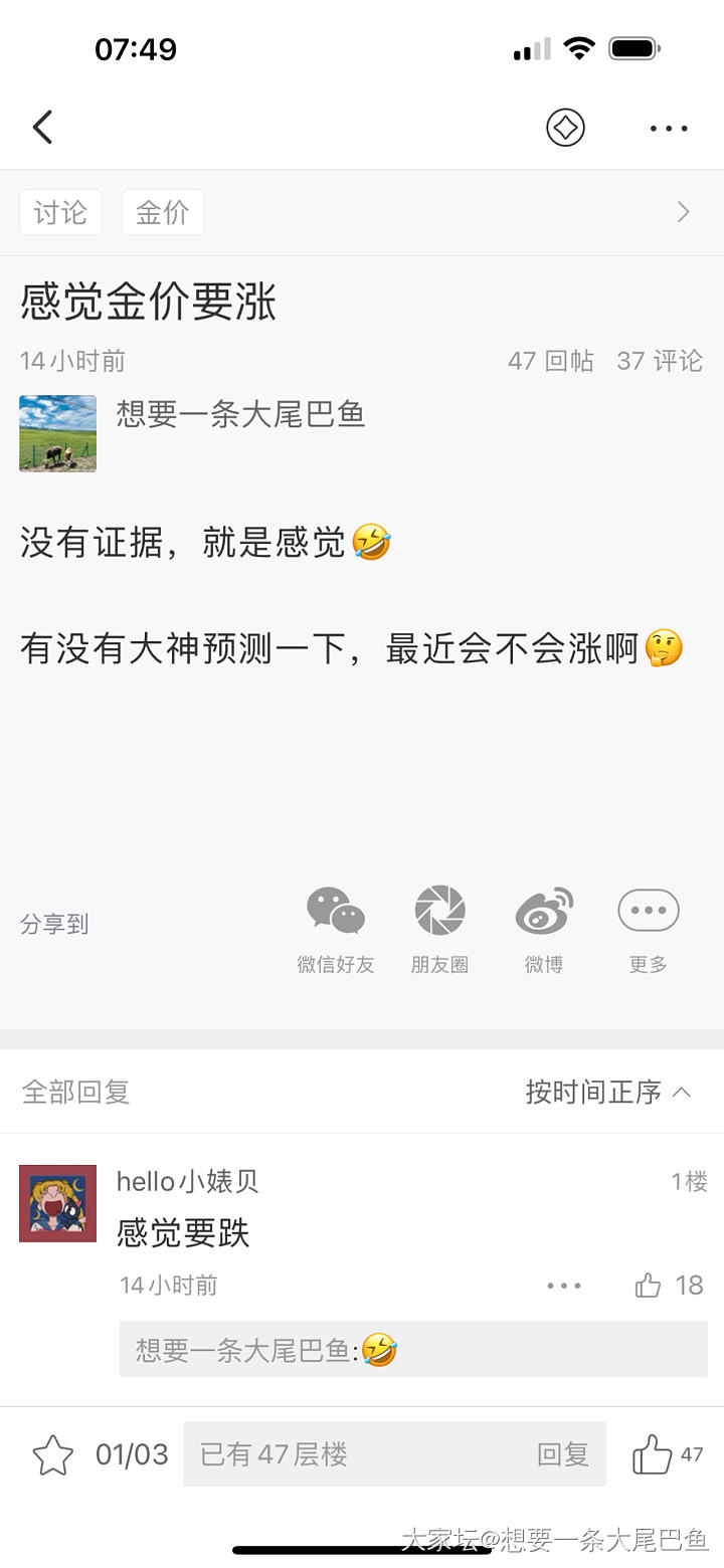 我这直觉还挺准啊_金价