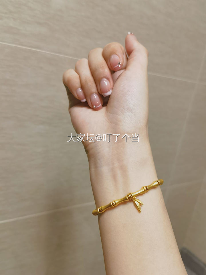 穆小花和竹节手链_银金