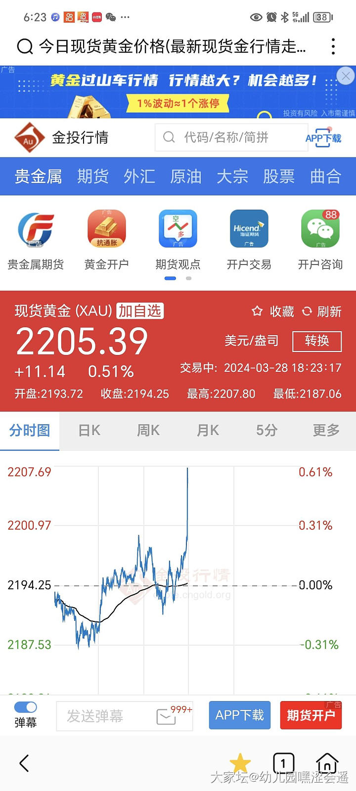 每天一次，金价又来了！_金价