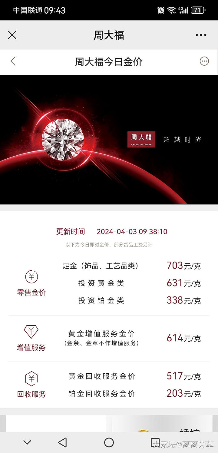 明天周大福会不会突破700克价😱_金价