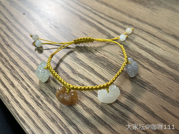 今日手作，四面八方来财，哈哈_编绳和田玉