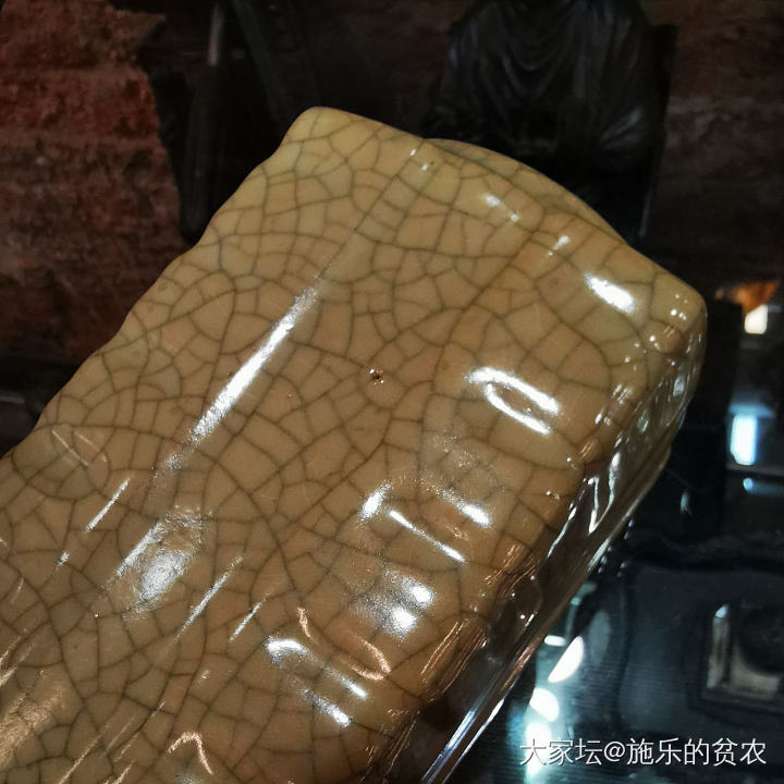 哥窑（越窑）黄釉琮式瓶_收藏