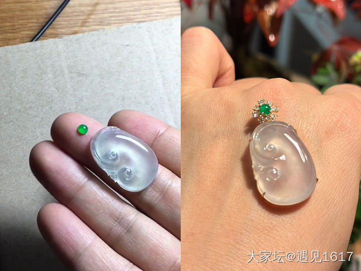 征求翡翠小如意的镶嵌款式_首饰翡翠
