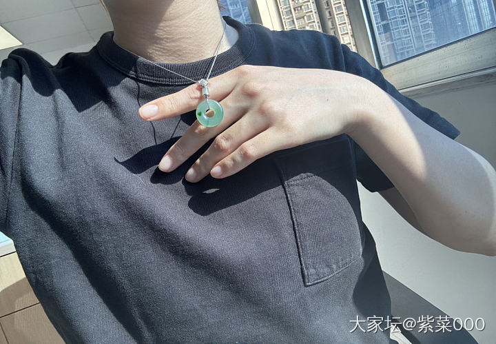 飘爱心💗的平安扣_翡翠