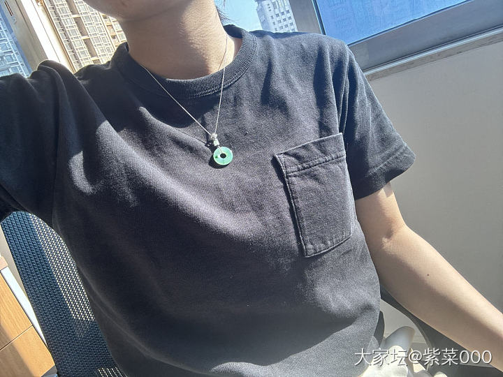飘爱心💗的平安扣_翡翠