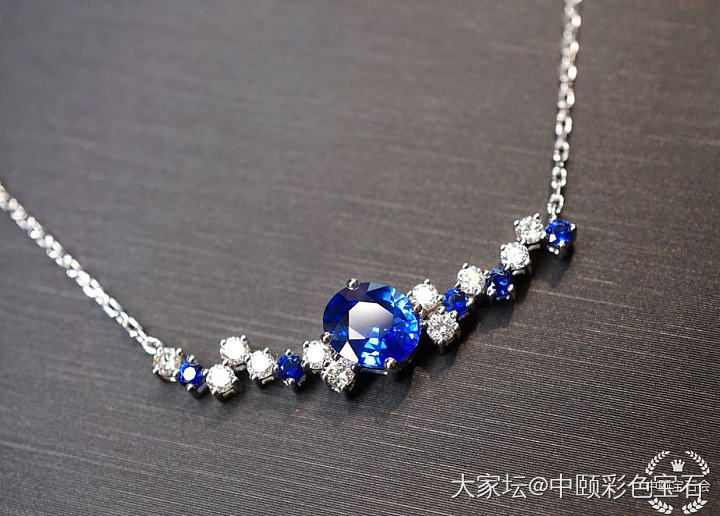 ##中颐天然矢车菊蓝蓝宝石锁骨链##  1.13ct  CGTL证书_蓝宝石名贵宝石