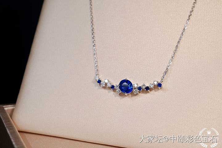 ##中颐天然矢车菊蓝蓝宝石锁骨链##  1.13ct  CGTL证书_蓝宝石名贵宝石