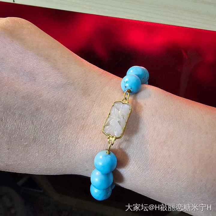 秀秀绿松石手串,可以载着洗澡吗?_松石