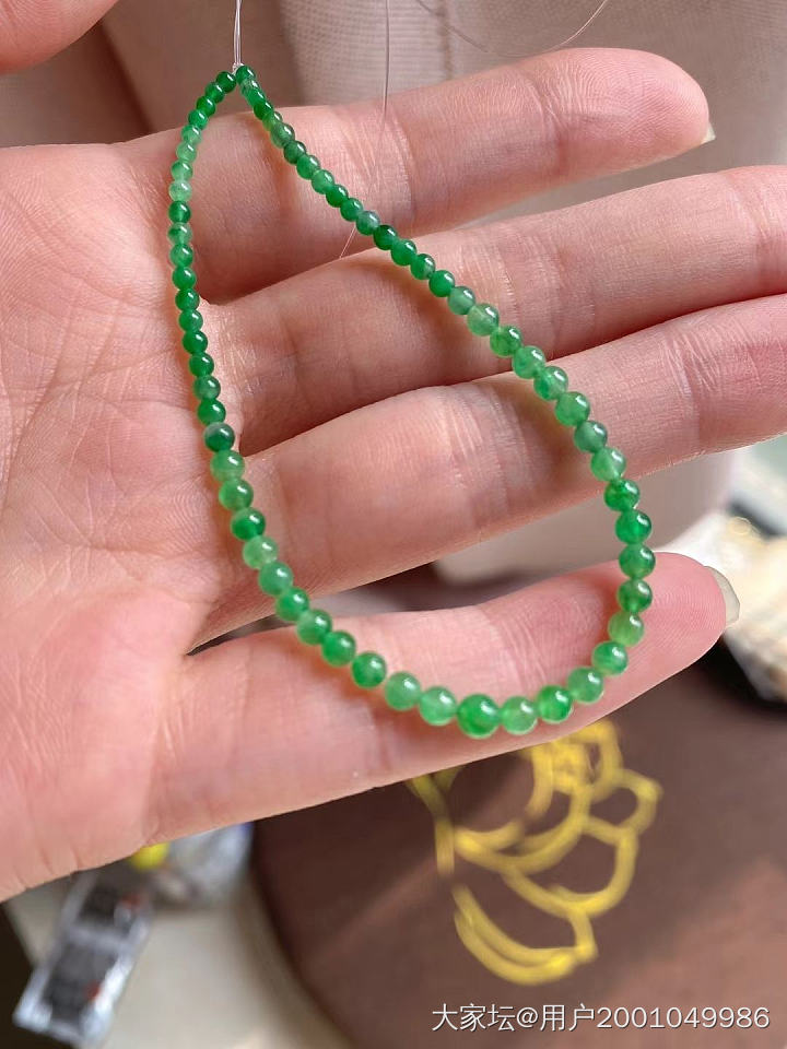 最近迷上了翡翠小米珠……蹲闲置都是自珍_珠串翡翠