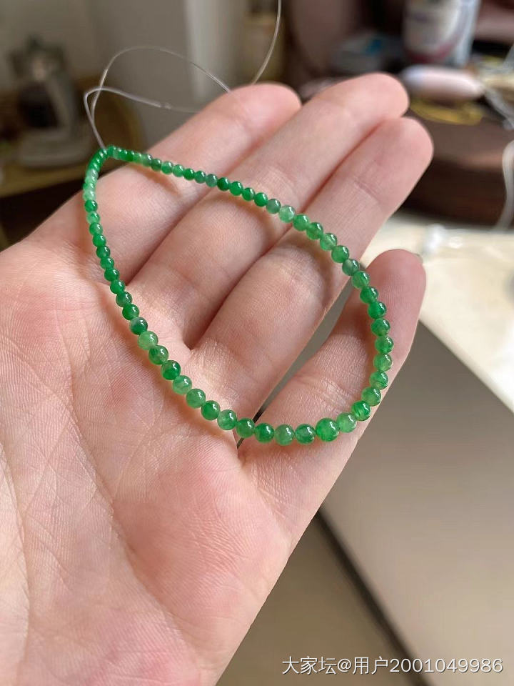 最近迷上了翡翠小米珠……蹲闲置都是自珍_珠串翡翠