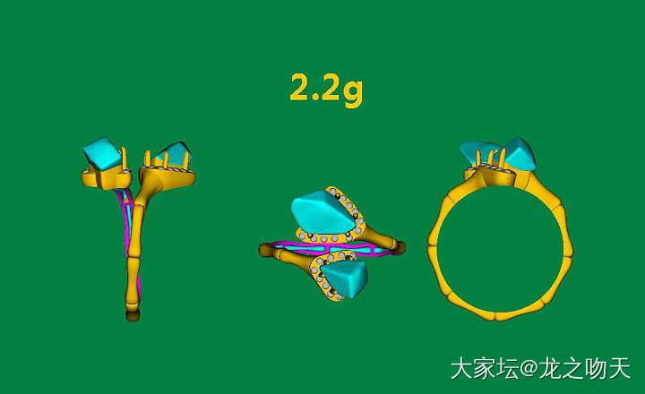 翡翠宝石戒指 竹节戒指 *姐看了心动没 工费100_镶嵌