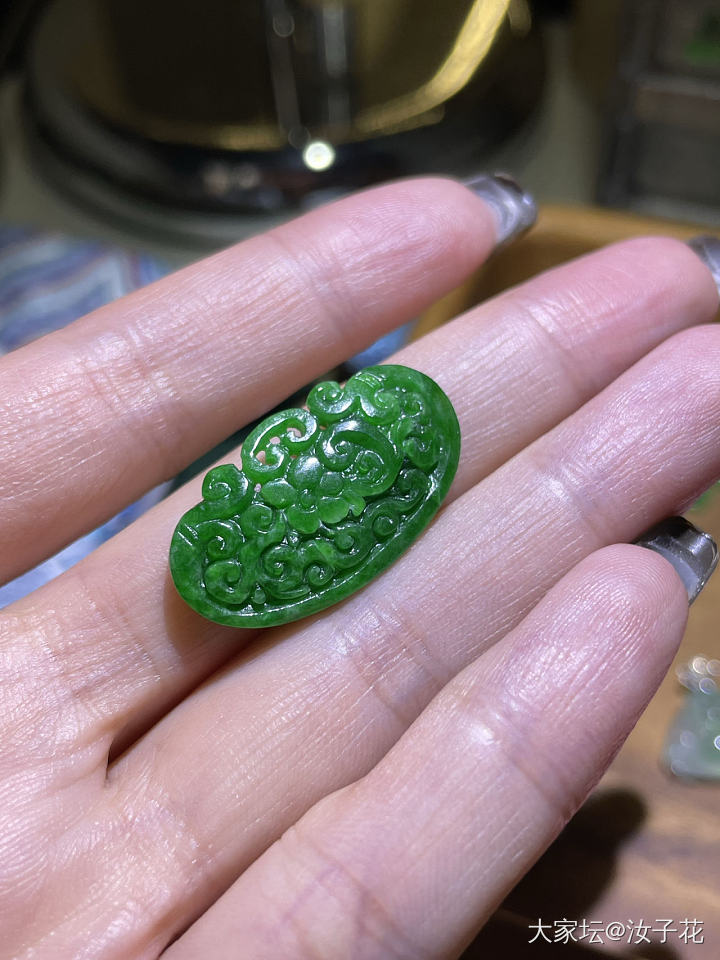 如意 香囊 翡翠 花青 阳绿_翡翠