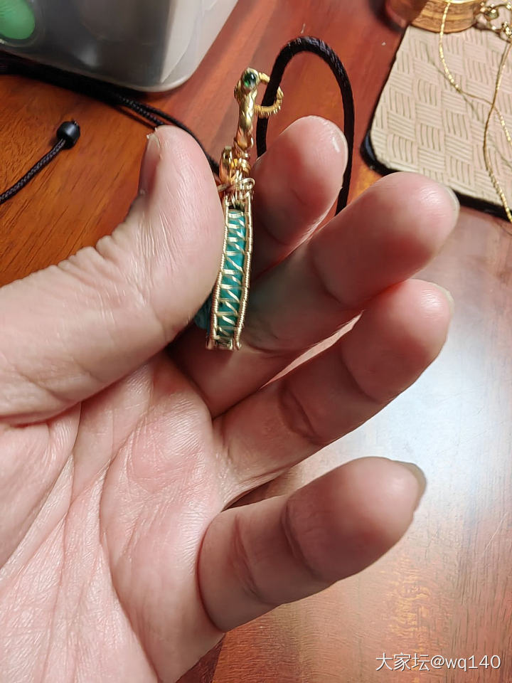 现学现卖的绕线，可远观不能细看。_金松石手工diy