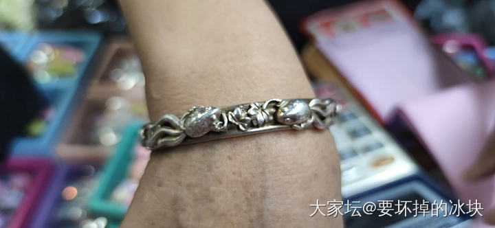 老银手镯_银