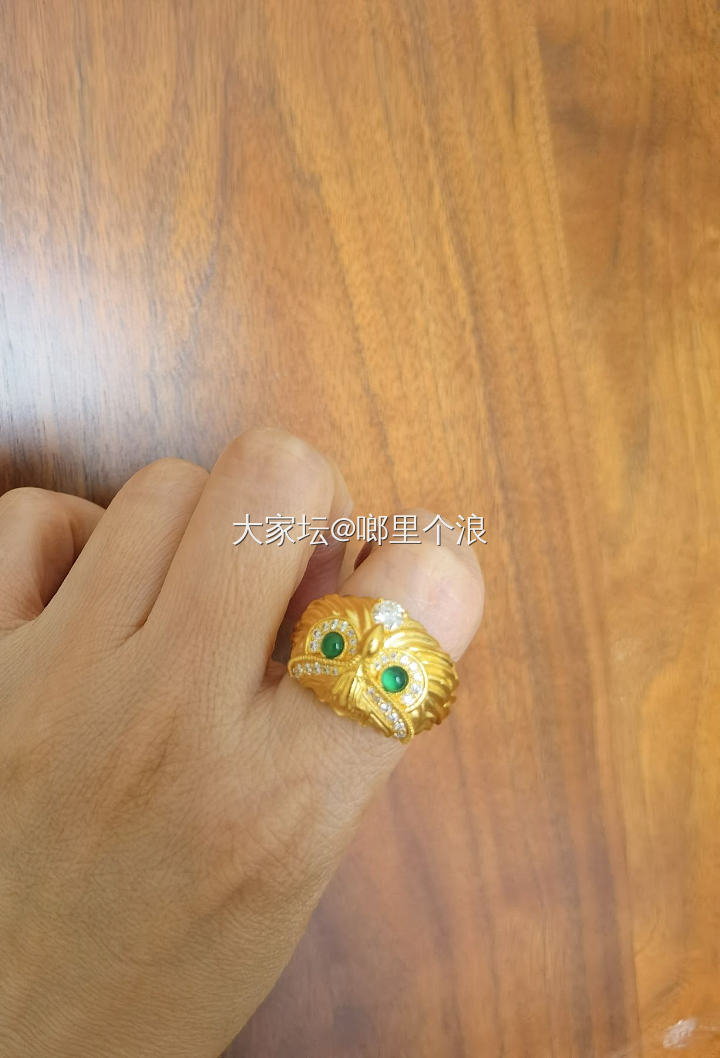 猫头鹰到货_吊坠戒指金