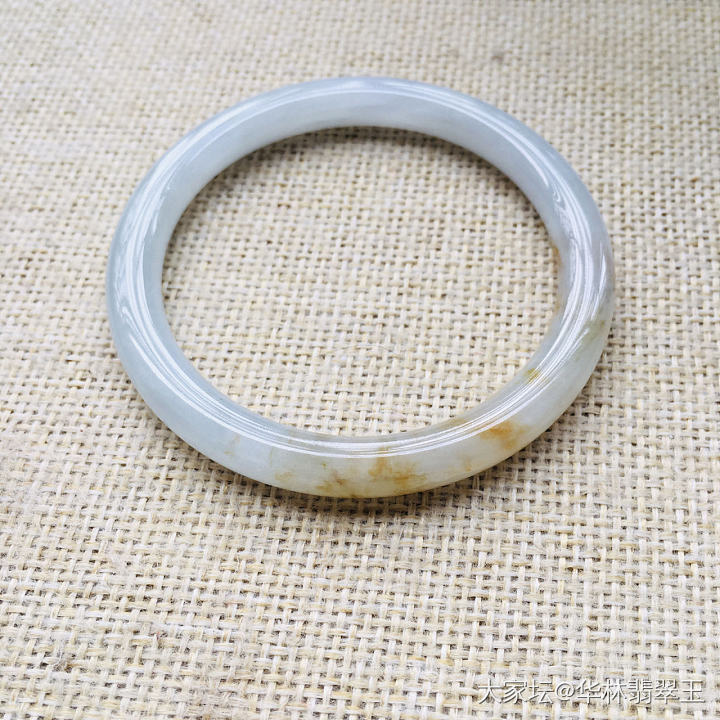 冰种洒金黄叮当圆条52MM_翡翠